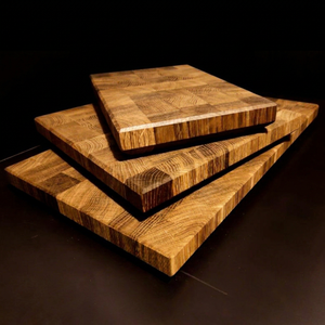 Planche à découper rectangulaire en bois d'acacia massif, faite à la main, durable, naturelle, pour légumes, fruits, viande, pain, cuisine, 1,2 cm - Product Image 1