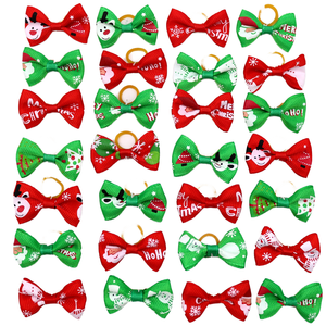 Accesorios Navideños Clásicos para Mascotas al por Mayor, Lazos de Poliéster para Perros - Product Image 1