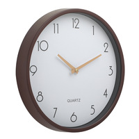 Jam Dinding EMAF 12 Inci Bertenaga Baterai, Desain Sederhana Mirip Jam Dinding Asli, Dekorasi Dinding, Jam Analog Quartz, Tanpa Suara, Beroperasi Senyap, Jam Dinding Plastik