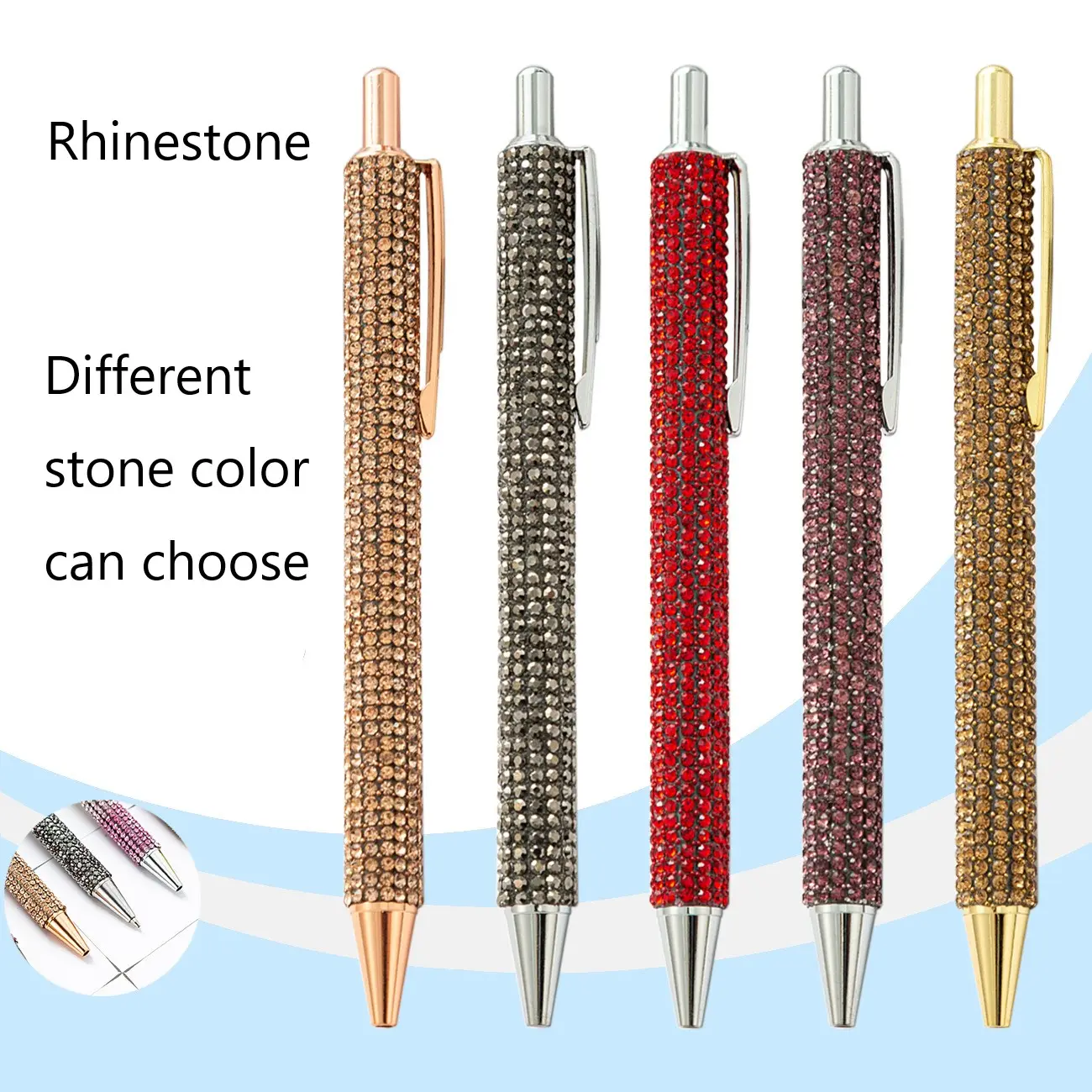 Colorful gift Ballpoint Pens Promotional Gift Metal Crystal Bling Dynamic Liquid Sand Pen Black Ink for Office Supplies
