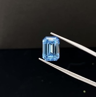 Diamantes de Corte Esmeralda Cultivados en Laboratorio, 5ct 10ct, Claridad VVS1 VVS2, Azul Intenso, Corte Excelente, IGI para Joyería LIMO