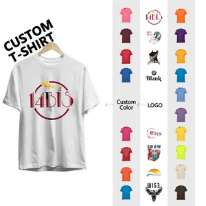 Hoge Kwaliteit Dtg Custom Zwaargewicht T-Shirt Zeefdruk 100% Katoen Custom Uw Eigen Logo Heren Oversized T-Shirt Heren