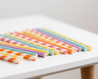 Paille de papier jetable de couleur personnalisée de luxe blanc du fabricant chinois en stock