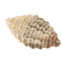 Extension de tresses synthétiques bouclées en crochet, ondulations profondes, résistantes à la chaleur, 24 pouces