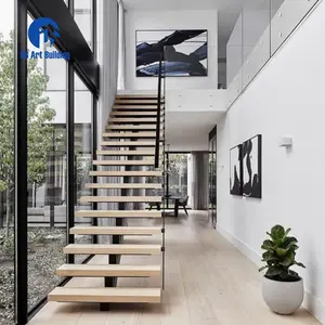DS Foshan Indoor Metall treppen Edelstahl Struktur design Gerade Treppen
