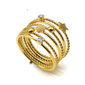 Anelli Classici Lussuosi e Brillanti, Gioielli con Zirconi e Strass, Anelli di Fidanzamento e Matrimonio in Stile Europeo e Americano, Regalo Affascinante per l'Amante - Product Image 1