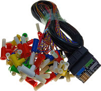 Kabel Harness Mobil Linksunet TE 52PIN 2278598-3 untuk Pemutar Multimedia, Inti Tembaga, Isolasi PVC, Steker Banana Jantan-Betina 4mm