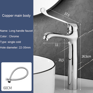 Robinet médical à longue tige pour cuisine hospitalière, robinet coudé à col long, robinet médical - Product Image 3