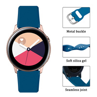 Bracelet intelligent RYB 22 mm 20 mm en silicone pour Samsung Galaxy Watch 4 5 Pro Active 2, bracelet en caoutchouc pour Huawei Watch GT2 Pro