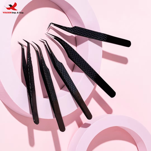 Pinzas para Extensión de Pestañas de Marca Privada Personalizadas, Juego de Pinzas con Punta de Fibra de Colores para Extensión de Pestañas GZ RTS, Pedido Mixto al por Mayor - Product Image 1