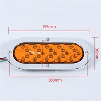 Feux arrière de voiture à 25 LED ovales, feux stop, clignotants, feux de position latéraux avec signal d'avertissement en forme de flèche pour camping-car, camion, remorque