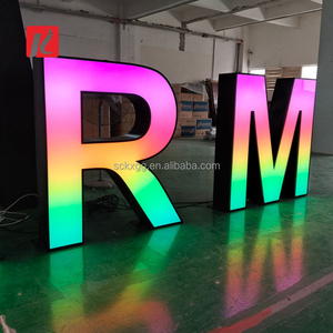 Tùy Chỉnh Ngoài Trời Điện Tử Dấu Hiệu 3D 3ft 4ft 5ft RGB <span class=keywords><strong>LED</strong></span> Lớn Ánh Sáng Sáng Bảng Chữ Cái Khổng Lồ Ánh Sáng up Số Thư - Product Image 2