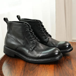 Mocassins pour hommes en cuir brun de haute qualité, fabriqués au Royaume-Uni, style rétro, cuir lavé, Goodyear Welted, lacets, brogues imperméables - Product Image 3