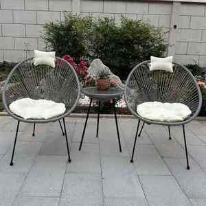 Ensemble de chaises <span class=keywords><strong>Acapulco</strong></span> en rotin avec cadre en métal pour patio et jardin extérieur - Product Image 3