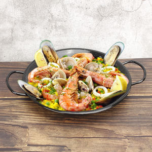 Poêle à paella géante en acier au carbone émaillé 20 cm, poêles à paella émaillées - Product Image 6