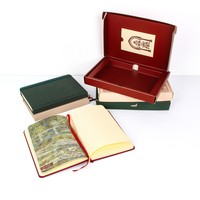 Cuaderno de Tapa Dura A5 con Logotipo Personalizado, Juego de Cuaderno y Bolígrafo de Cuero PU, Caja de Regalo, Papelería de Oficina, Venta al Por Mayor
