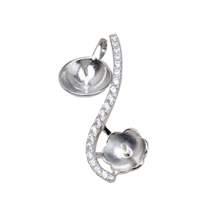 Accesorio de Plata S925 para Colgante de Perlas DIY para Mujer, Estilo 3 en 1, Perlas Dobles para Cabello de Bebé, Base Vacía para Colgantes y Dijes - Product Image 5