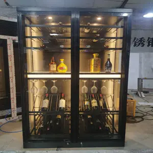 Wholesale Price Cheap Wine Cabinet With Glass Doors Modern Living Room Luxury Wine Cabinet