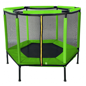 Mini <span class=keywords><strong>trampoline</strong></span> hexagonal CreateFun FITNESS 55 pouces pour enfants avec filet, sans ressorts, avec poignée, jouet pour enfants - Product Image 3