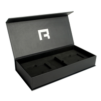 Boîte d'emballage en papier personnalisée magnétique pour huile de parfum de 4 oz avec gaufrage, laminage mat, doublure en éponge sans flacon