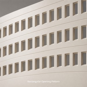 Système de bardage extérieur pour façade courbée, panneau vitré architectural, revêtement de bâtiment pour projets commerciaux - Product Image 5