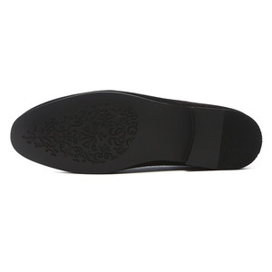 Mocassins de smoking en cuir véritable pour hommes, grandes tailles 37-44, gris, à bout rond, chaussures de mariage - Product Image 4