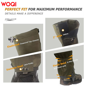 Polainas de senderismo Woqi impermeables de tela Oxford con protección alta para las piernas, para montañismo, camping y actividades al aire libre, unisex. - Product Image 5