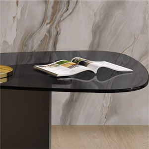 YINGBAO 142-1 <span class=keywords><strong>Tavolino</strong></span> d'Angolo <span class=keywords><strong>in</strong></span> <span class=keywords><strong>Vetro</strong></span>, <span class=keywords><strong>Tavolino</strong></span> da Caffè Ecologico e Durevole, Facile da Montare, Arredamento Moderno e Minimalista per Soggiorno e Ingresso - Product Image 2