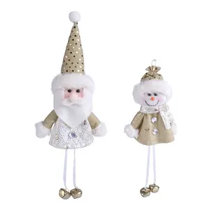 EAGLEGIFTS Christmas Hanging Ornaments Pendants Gifts Home Decorations Santa Snowman Doll Plush for Christmas Tree