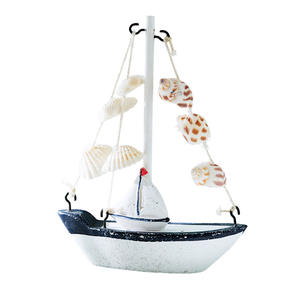 Décoration en coquillage, modèle de <span class=keywords><strong>voilier</strong></span> en bois lisse et élégant, style méditerranéen, pour la saison des diplômes, la navigation, les anniversaires et la décoration intérieure - Product Image 5
