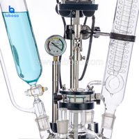 Réacteur cylindrique en verre Pyrex miniature Laboao 5L avec chauffage 90W