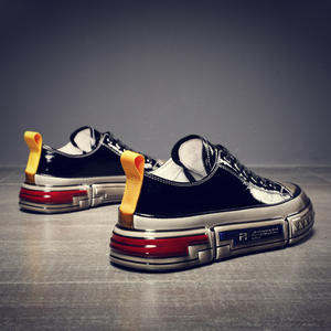 Hey Cool, zapatos de invierno para correr para hombre, Color sólido, forro de malla transpirable a la moda, zapatos deportivos con cierre de cordones de cuero - Product Image 1