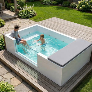 Hot Container Sale Custom Size Outdoor Prefab Swim Spa Pool <b>Large</b> Luxury Ready Equipment Fiberglass UV Resistant - Product Image 5