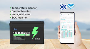 Baterai asam timbal pengganti 12v 24v 50AH 100AH baterai Lifepo4 baterai ion Lithium App kontrol pintar Bms bawaan - Product Image 3