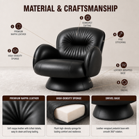 Fauteuil paresseux moderne rotatif en forme d'œuf pour salon, bureau à domicile, balcon, chaise-lit simple, nouveau style 2026