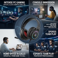 Auriculares para Juegos con Cable OEM ODM, Control Táctil, Iluminación RGB, Baja Latencia, Micrófono, Cable de 2 m, Carga Micro USB para PC
