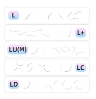 Cils individuels L+/LC/LD/LU(M) Curl, cils naturels en soie mate, extensions de cils, faux cils
