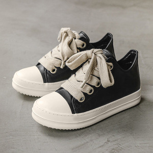 Chaussures décontractées pour hommes, style <span class=keywords><strong>sport</strong></span> et <span class=keywords><strong>marche</strong></span>, style Hong Kong, à semelle épaisse et souple, résistantes à l'usure, noir et blanc, prix d'usine - Product Image 2