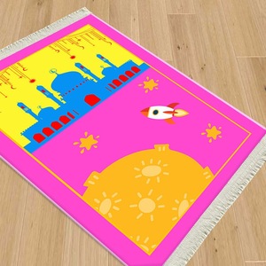 Nuovo <span class=keywords><strong>Tappeto</strong></span> in Velluto Cristallo per Bambini, Tappetino da Camera da Letto in Stile Cartone Animato con Nappe e <span class=keywords><strong>Frange</strong></span> - Product Image 4