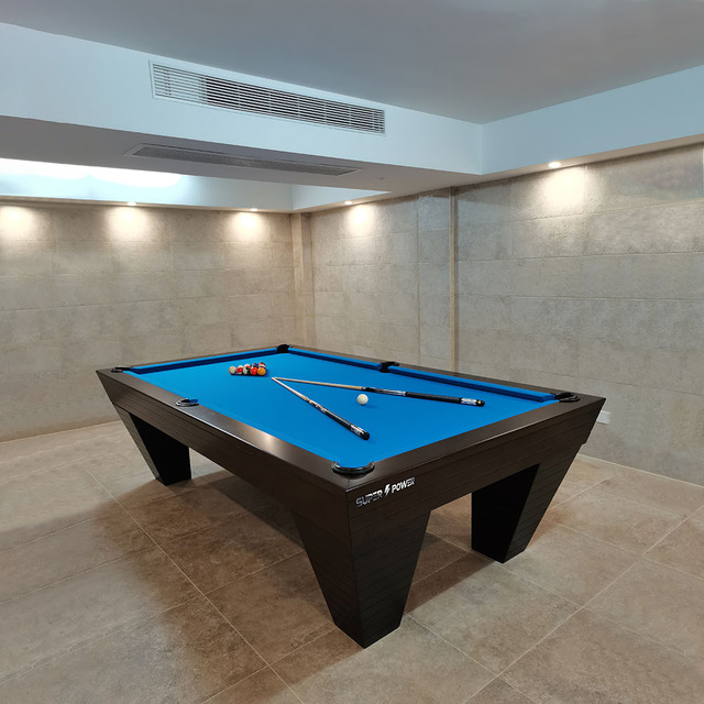 Hotsale Factory Cheap Modern Customized Black 9ft Slate Top Pool Table with Billiard Table Lamp