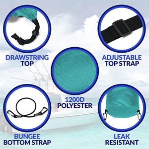 Sac de rangement pour déchets marins, type suspendu cylindrique, pour yacht, kayak, voyage, bleu, noir, kaki, vert militaire - Product Image 4