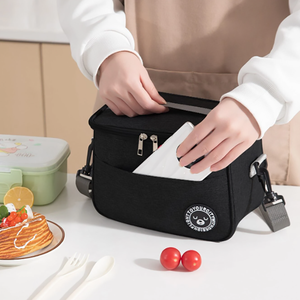 OEM vino almuerzo aislado Cooler Bag tela de aislamiento térmico almuerzo Mini Cooler Bag para entrega de alimentos Picnic Ice Cooler Lunch - Product Image 4