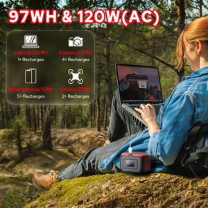 Supply110V พลังงานแบบพกพาเครื่องกำเนิดพลังงานแสงอาทิตย์120W สถานีเก็บพลังงานแบบพกพากลางแจ้งสำหรับตั้งแคมป์ G120 - Product Image 4