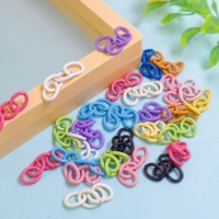 100 piezas de cadena de extensión de 26*6mm con pintura de colores, conectores de cadena para llaveros, para la fabricación de joyería hecha a mano, pulseras, collares, bricolaje.