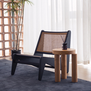 Meubles de salon de style nordique petites tables basses rondes en <span class=keywords><strong>bois</strong></span> de chêne modernes - Product Image 4