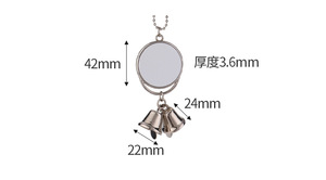 Porte-clés vierges pour sublimation, motif aile d'ange, en métal, pour impression par transfert thermique, ornements de Noël, breloques pour rétroviseur de voiture - Product Image 2