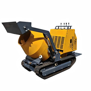 Bétonnière portative sur chenilles avec tambour auto-chargeur, acier jaune, qualité industrielle, durable, revêtement poudré, moteur 1500W - Product Image 4