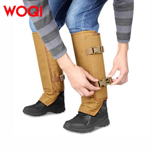 Woqi - Protectores Tácticos para Piernas, de Nailon, con Cierre de Hebilla Ajustable, para Senderismo, Camping, Caza, Unisex, Protección para Pantorrillas, Color Caqui Oscuro - Product Image 3