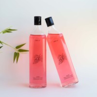 Bouteille en verre carrée transparente de 750 ml avec couvercle pour liqueur, vin, whisky, vodka, tequila et huile d'olive
