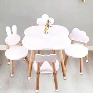 Sıcak satış çocuk mobilya setleri anaokulu mobilyası ahşap çocuk masa ve sandalye seti Toddler masa çocuklar için